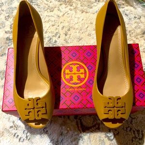 Tory Burch Open Toe Wedge